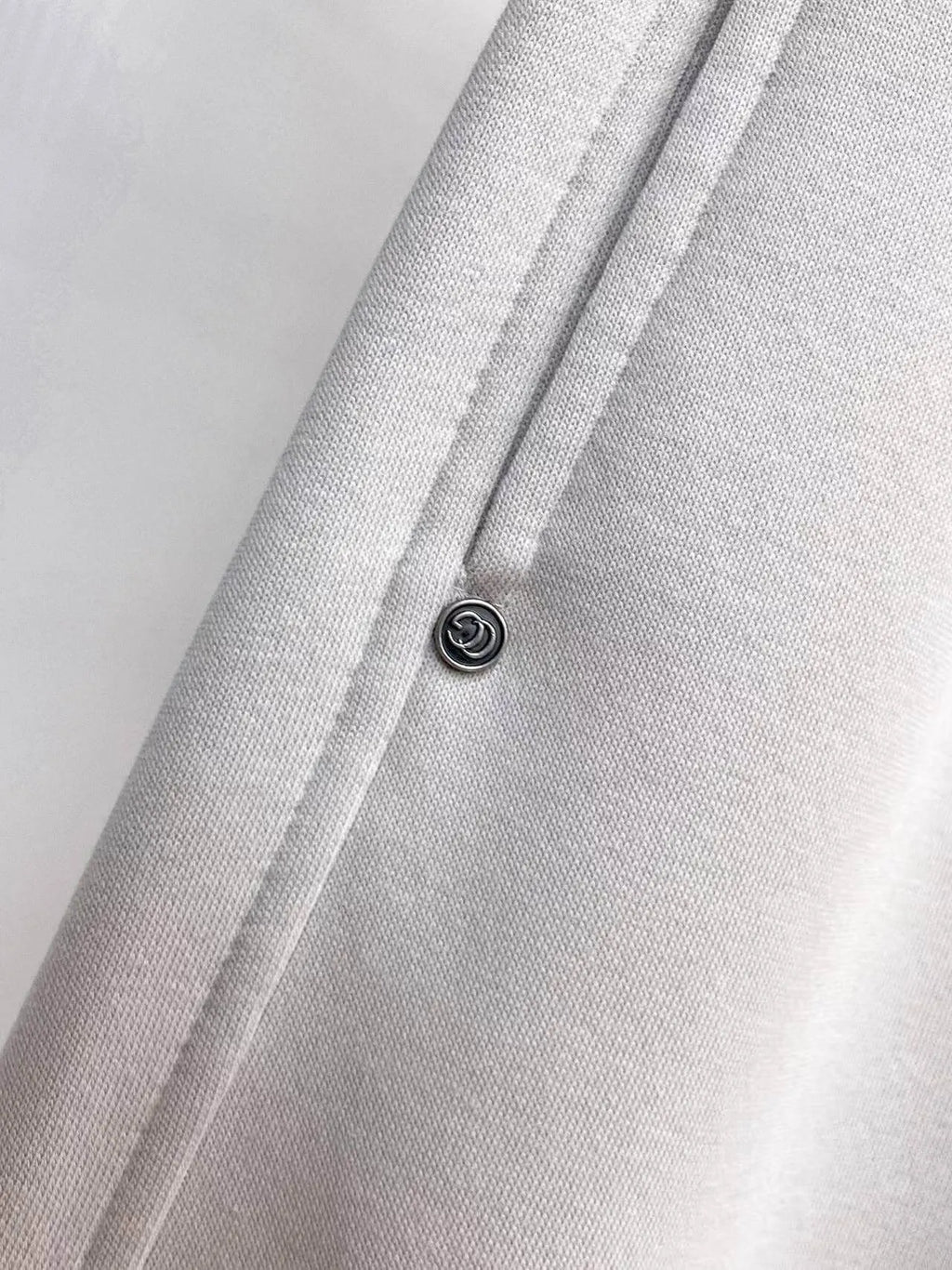 Side Embossed   Drawstring‑Hem Pants