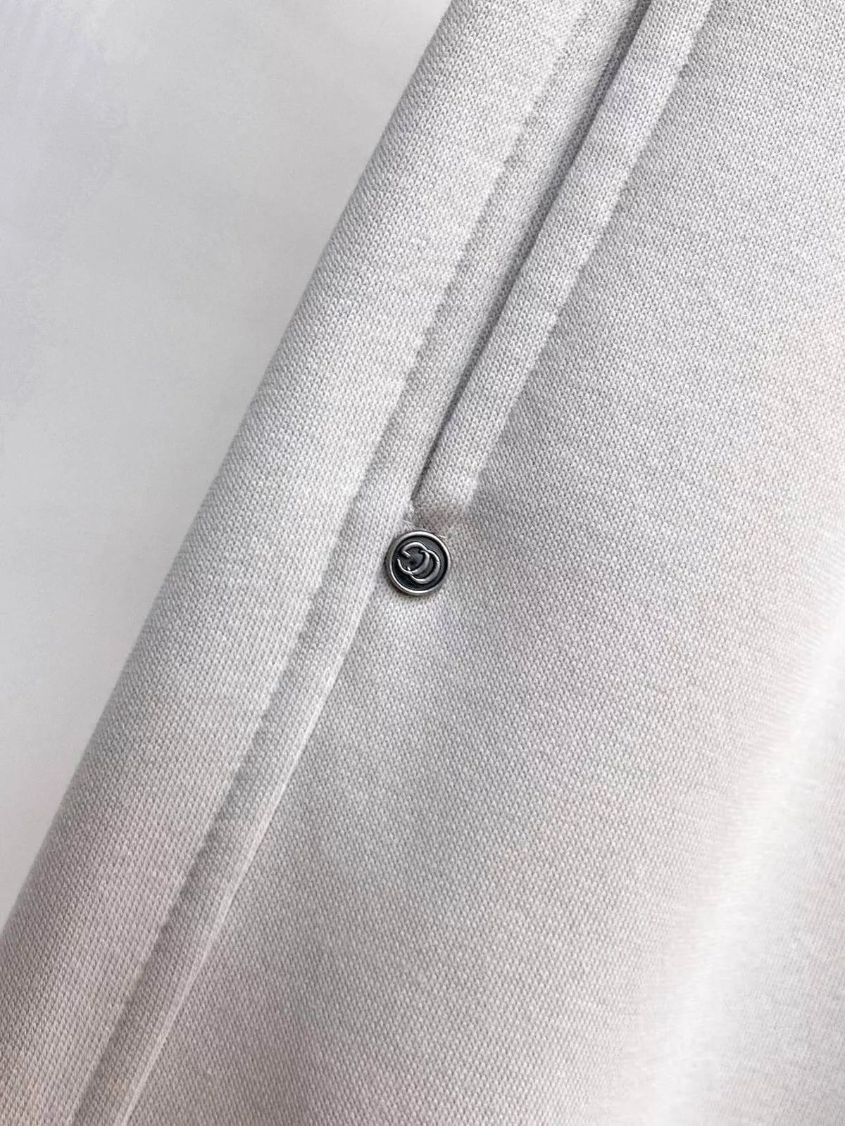 Side Embossed   Drawstring‑Hem Pants