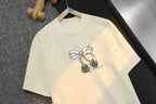 Bow‑Cherry Cute Style Print T‑shirt