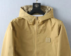 Square Patch Casual Hooded Jacket