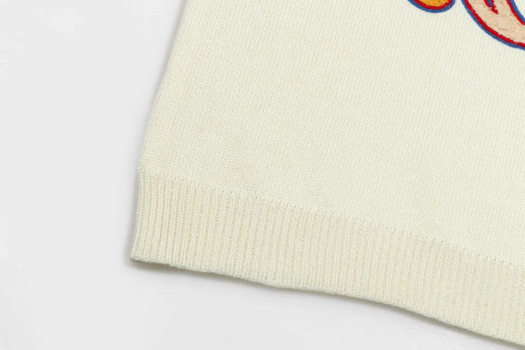Stripe Sleeve Crew Sweater