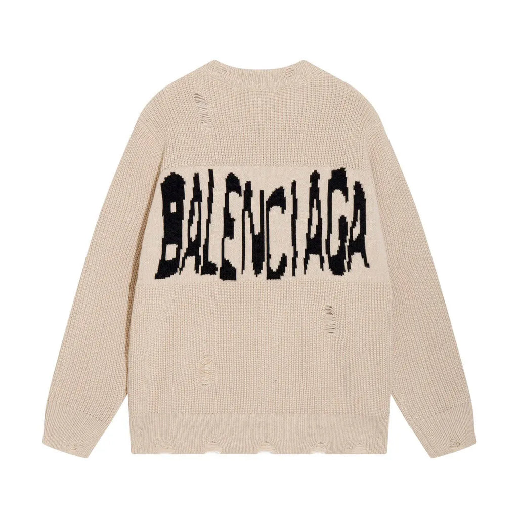 Distressed Crewneck Sweater