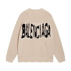 Distressed Crewneck Sweater