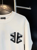 Front‑Back Offset Print Oversized T‑shirt