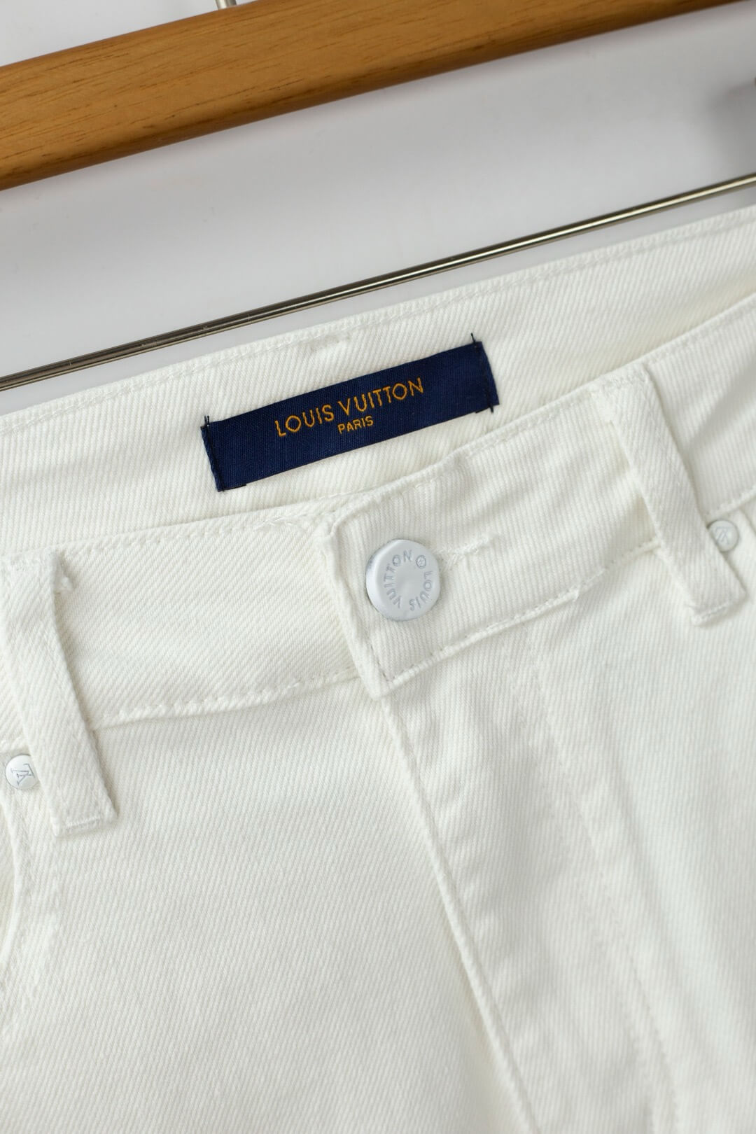 White Pocket Embroidery Jeans