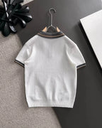 Striped Collared Polo Shirt