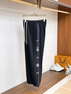 Side Repeating   Print Loose‑Fit Pants