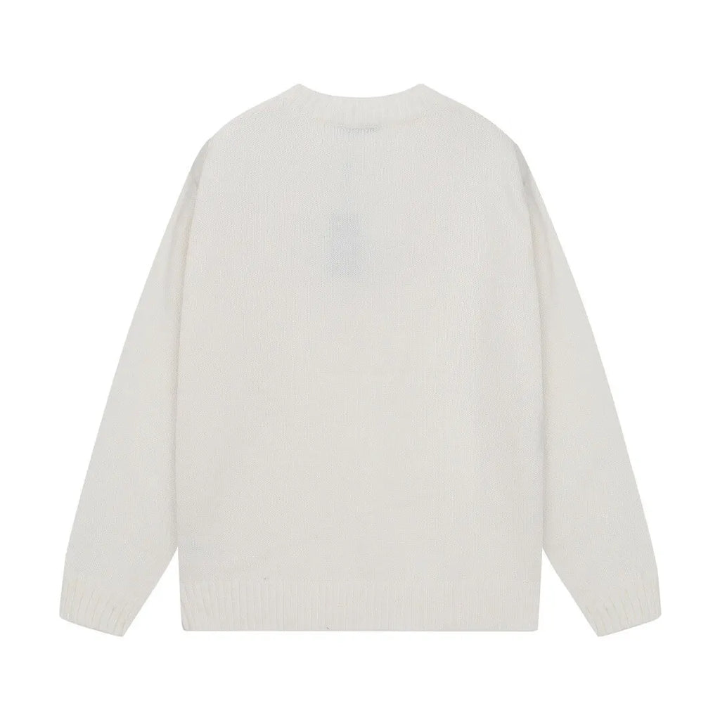 Tone‑on‑Tone Logo Cream Sweater