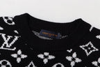 Partial Monogram Knit Sweater