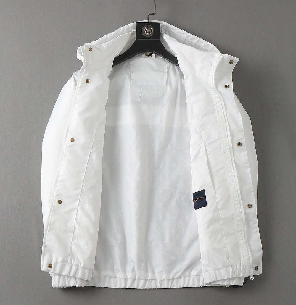 Button Placket Hooded Utility Jacket