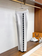 Side Jacquard Tape Straight‑Fit Pants