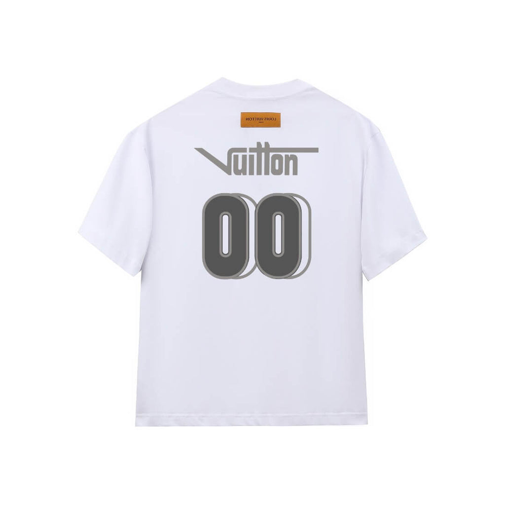 Double Sided 00 Number Letter Print T-Shirt