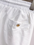 Contrast Logo Embroidered Casual Shorts