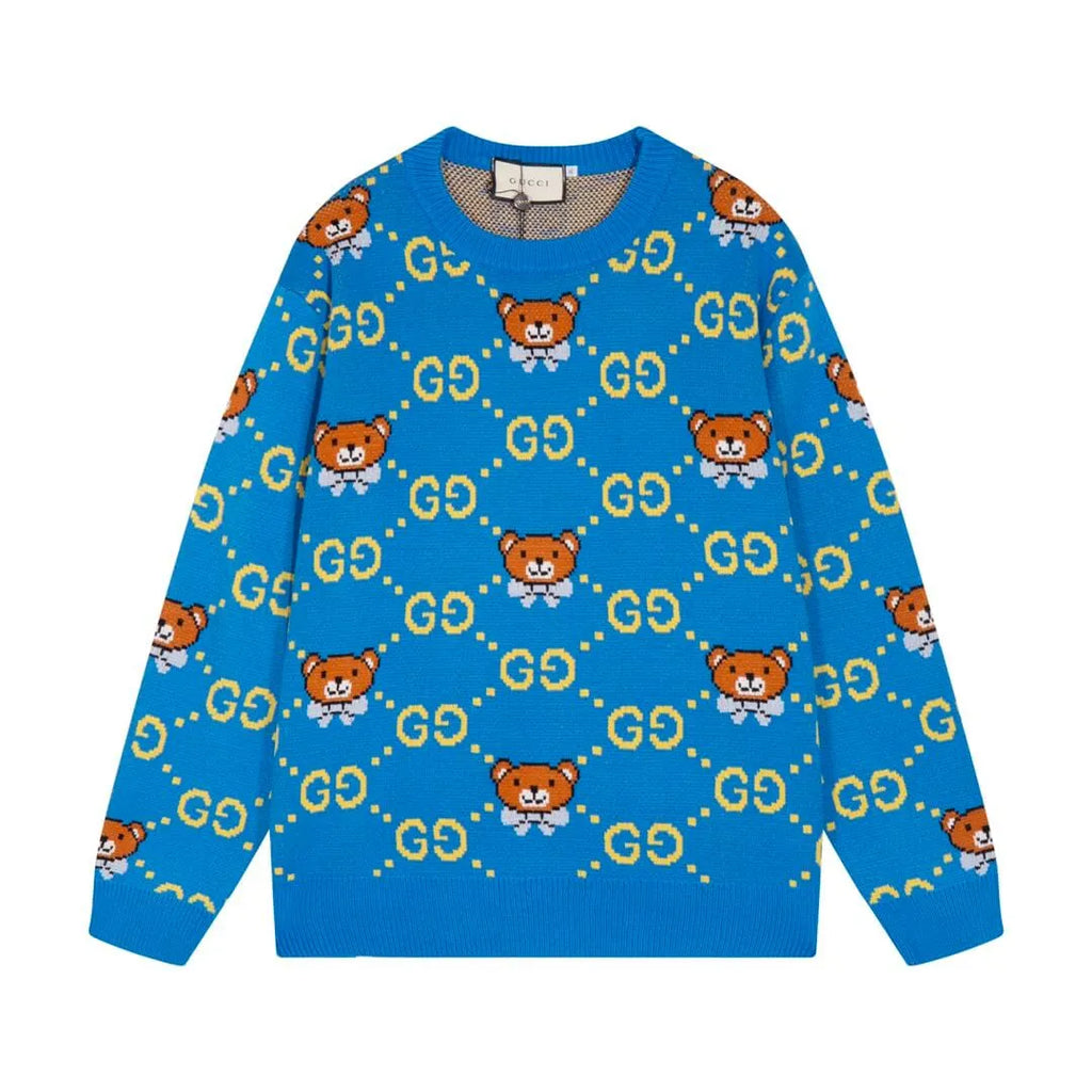 Bear Cartoon Jacquard Sweater