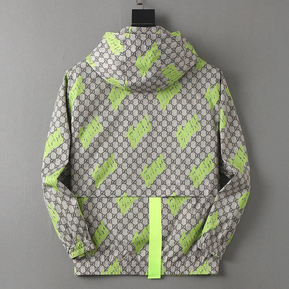 All‑Over Monogram Graffiti Hooded Jacket
