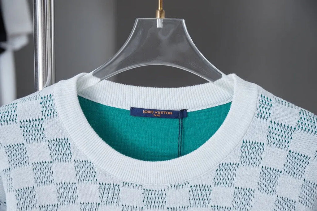 Gradient Checkered Sweater