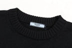 Chest Logo Black Crewneck Sweater