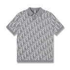 All‑Over Jacquard Knit Polo Shirt