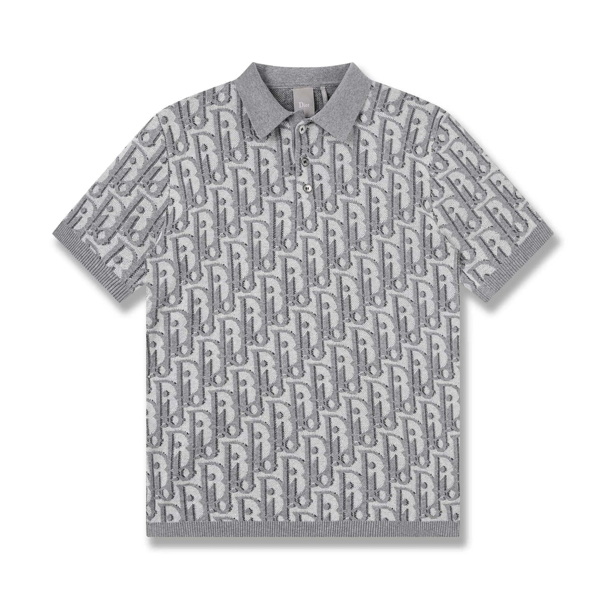All‑Over Jacquard Knit Polo Shirt