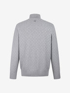 Plaid Design Turtleneck Sweatshirt