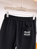 Stacked Letter Print Casual Shorts