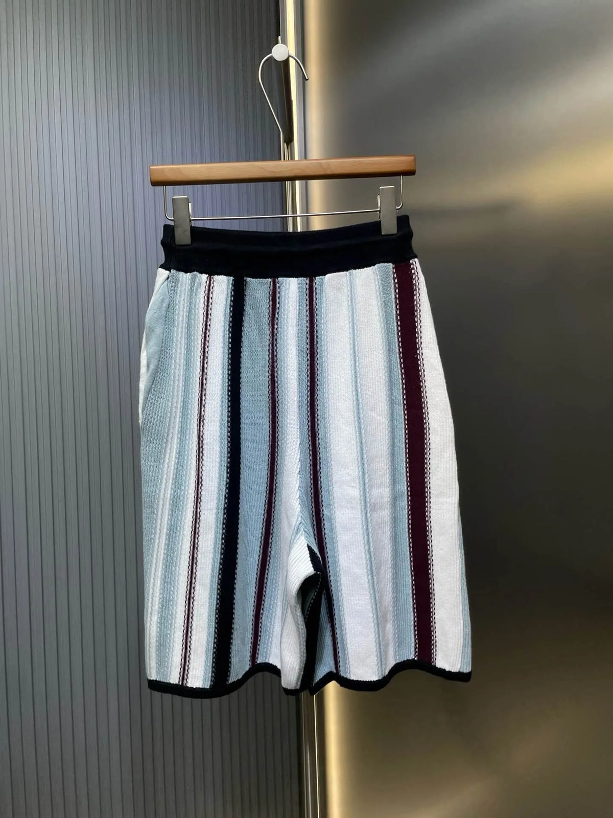 Striped Crochet Shorts