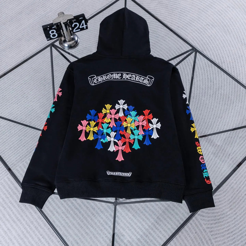 Classic Scroll Sanskrit Zip-Up Jacket