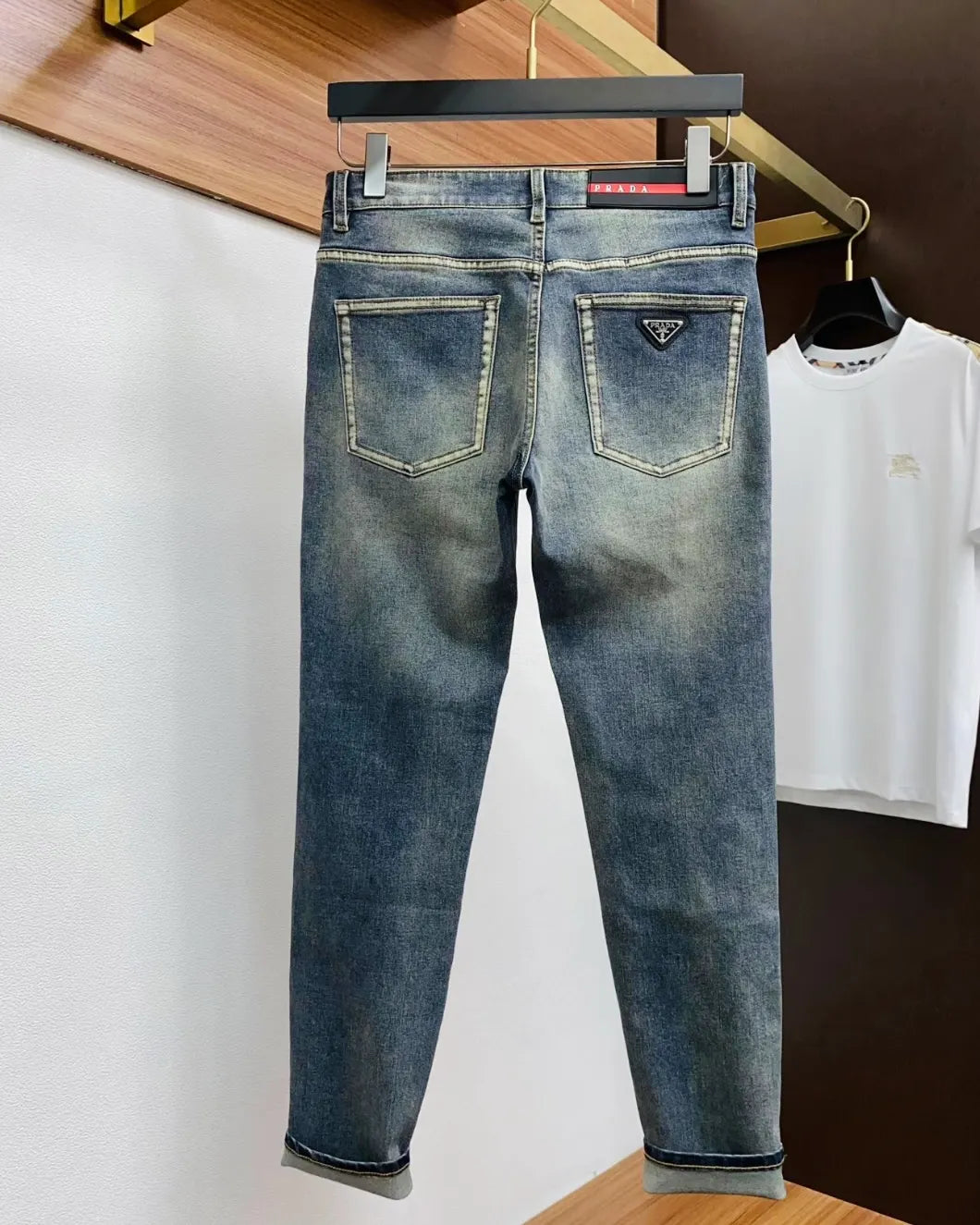 Washed Triangle Jeans