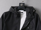 Circular Patch Hooded Jacket