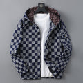 Plaid Pattern Casual Hooded Jacket