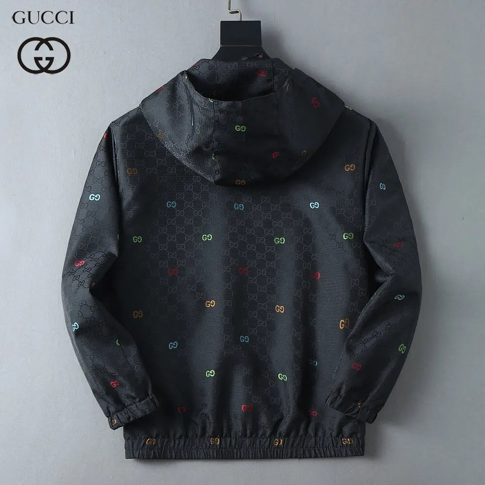 Multicolor Print Casual Hooded Jacket