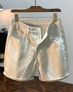 Pleated Breathable Chino Casual Shorts