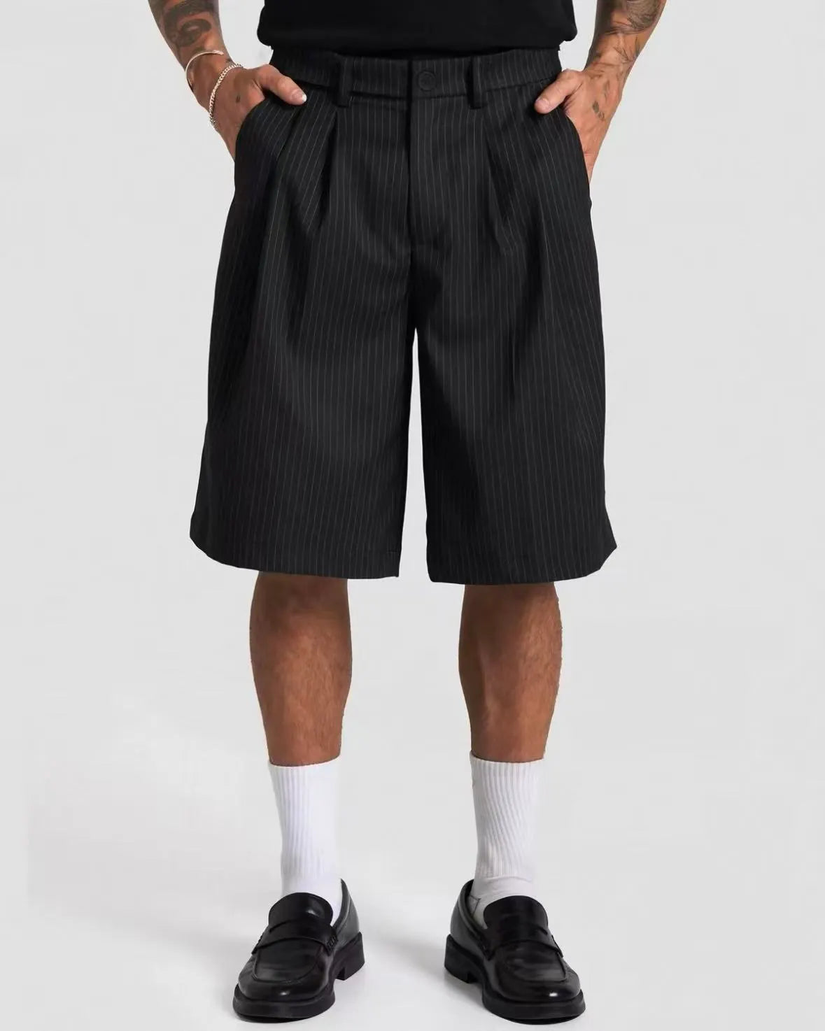 Striped Relaxed‑Fit Casual Shorts