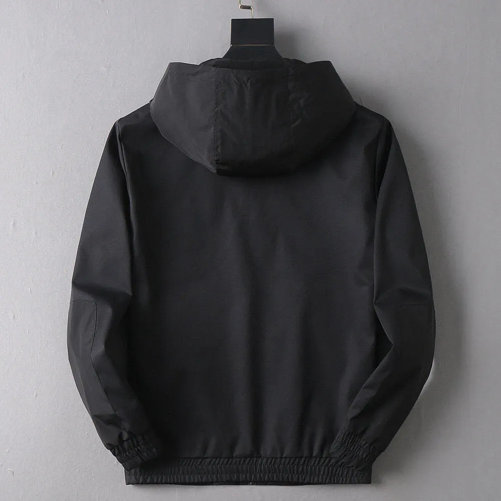 Circular Patch Hooded Jacket