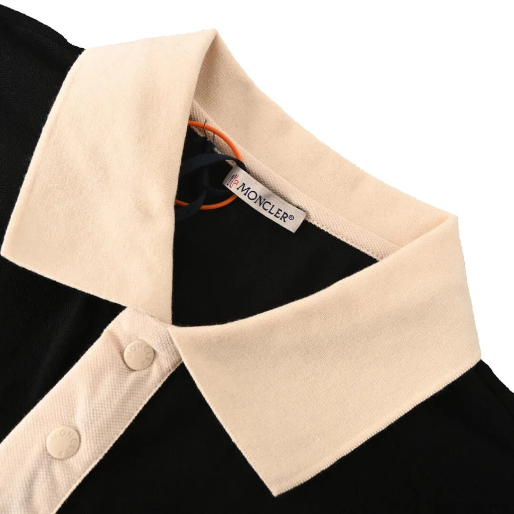 Embroidered Contrast Snap T-shirt