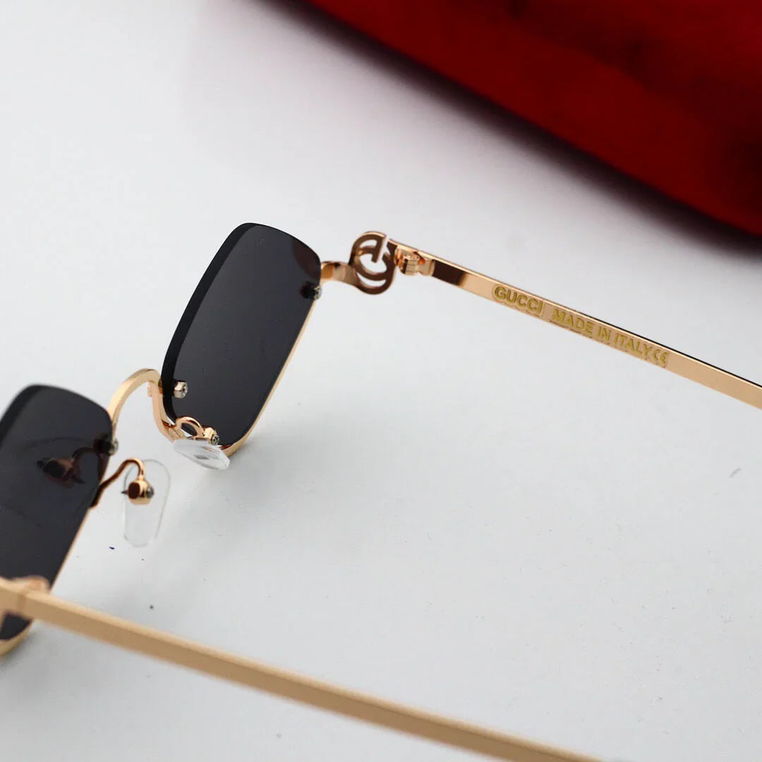 Fashionable Half-Rim Rhombus Sunglasses