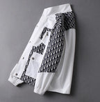 Mixed Print Cargo Pocket Jacket