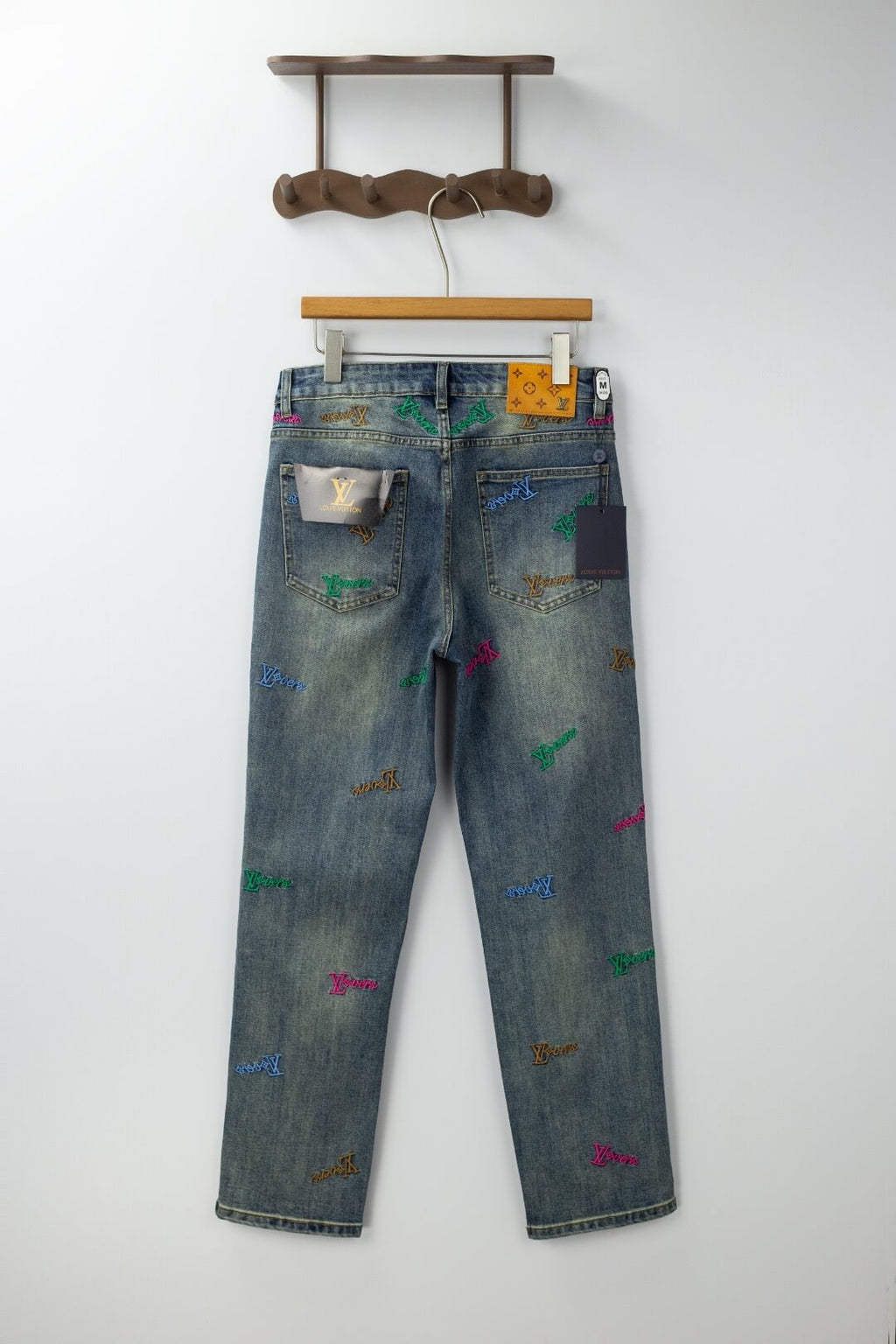 Multi-Color Letter Jeans