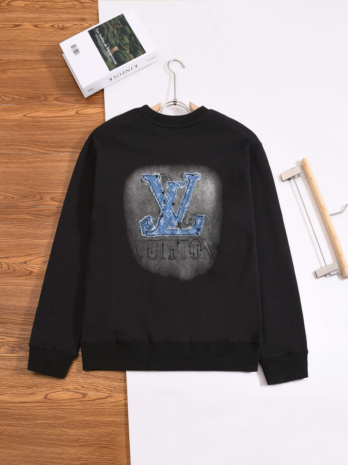 Distressed Embroidered Sweatshirt