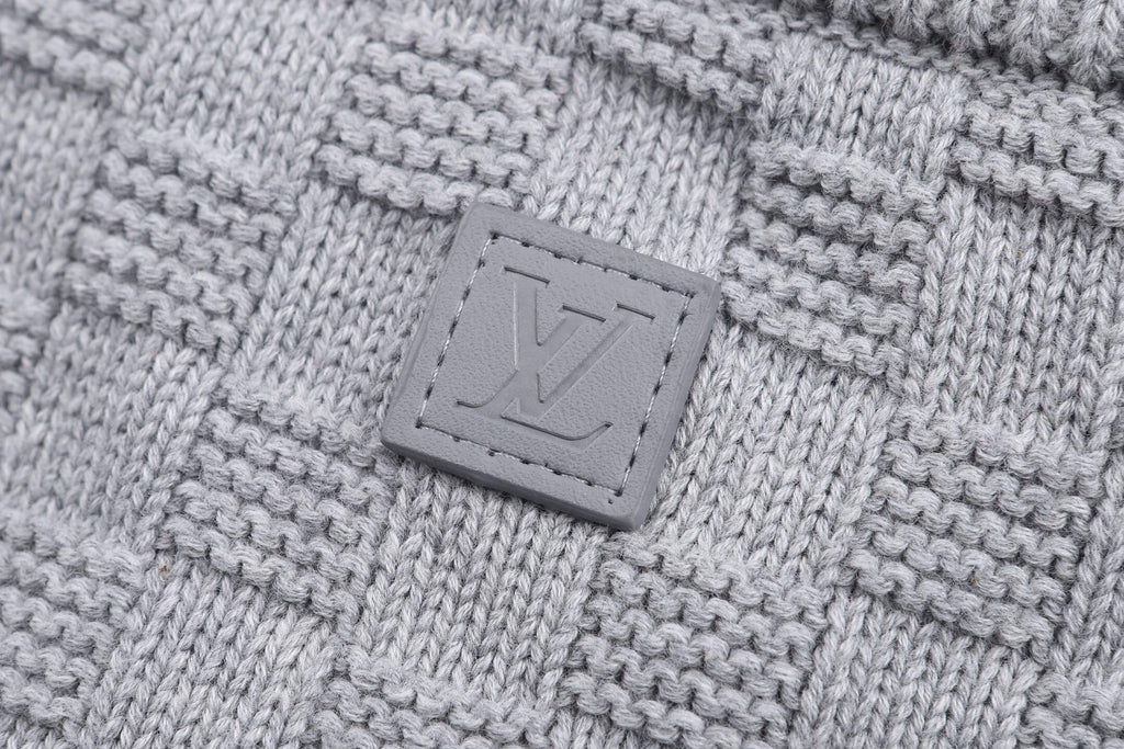 Plaid Design Turtleneck Sweatshirt