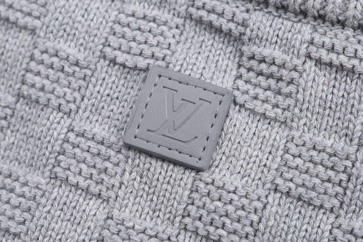 Plaid Design Turtleneck Sweatshirt