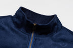 Subtle Jacquard Grain Leather Jacket