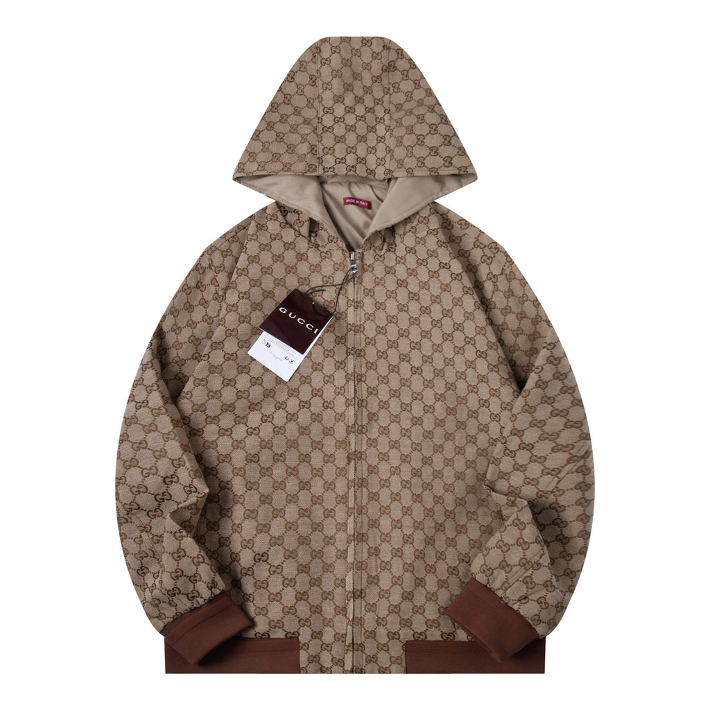 Classic Brown All-Over Print Jacket