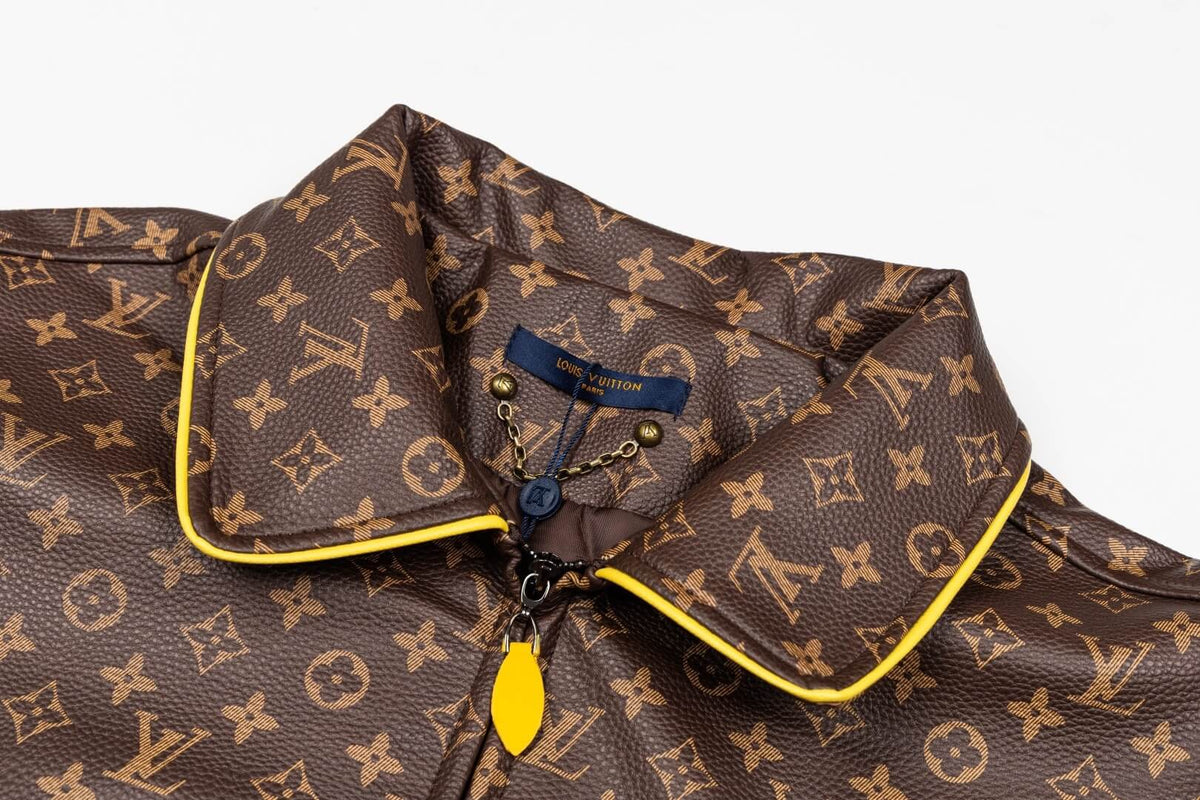 Vintage Print Calfskin Jacket