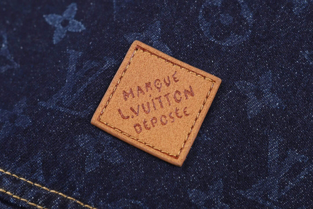 All-Over Print Denim Workwear Jacket