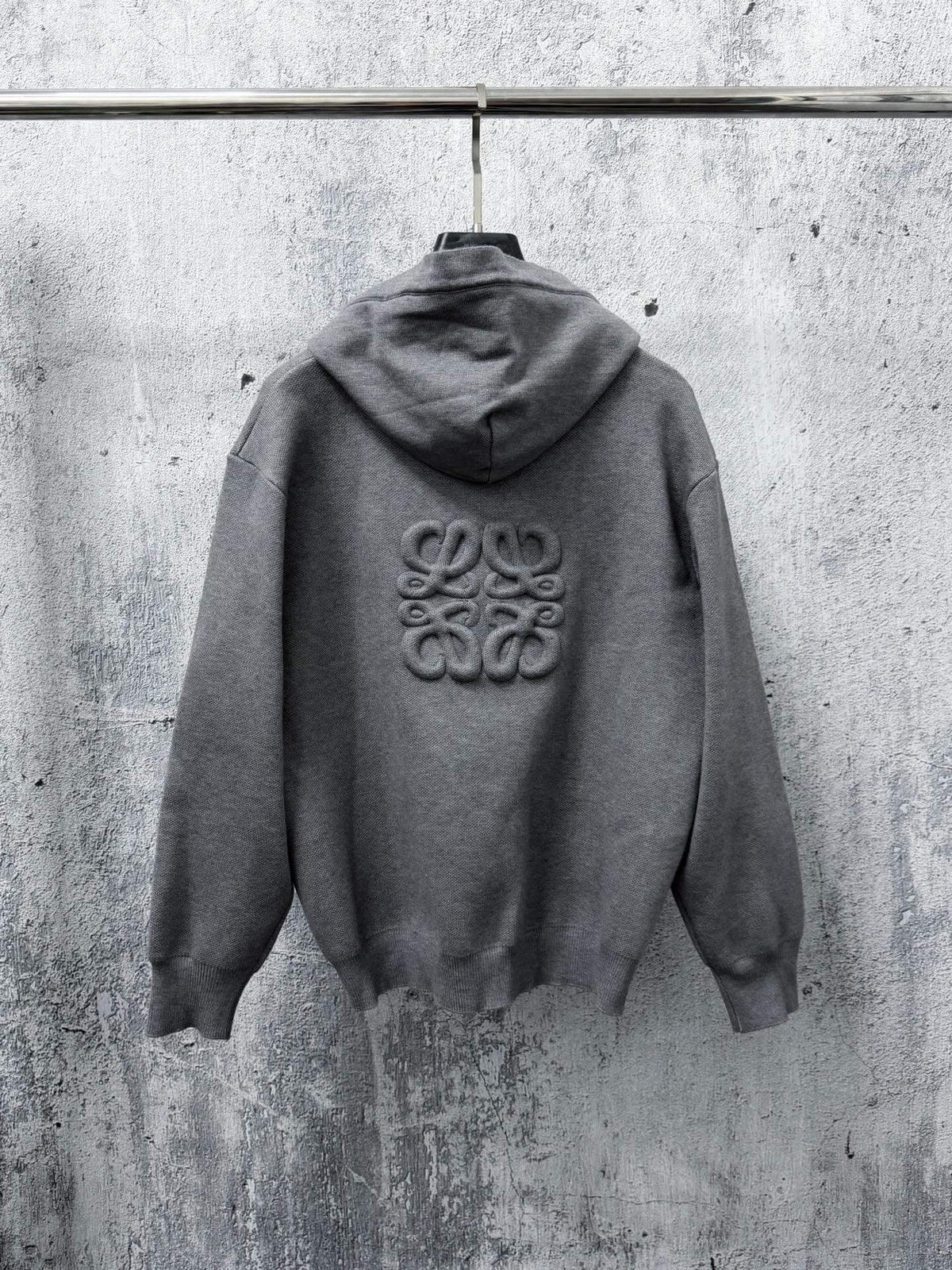 Embossed 3D Zip‑Up Jacket