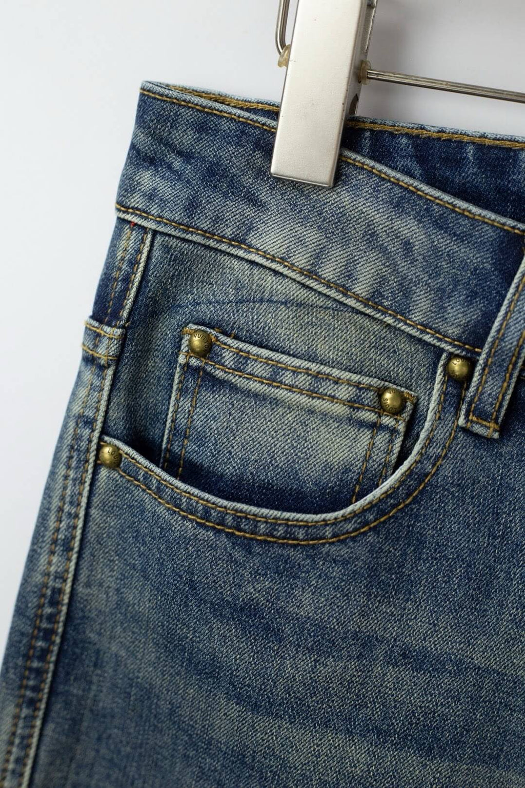 Peace Sign Embroidery Jeans