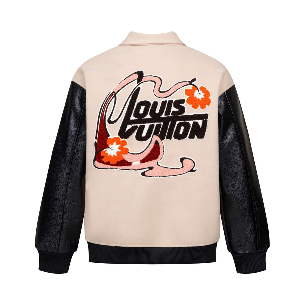 Color Block Zip Baseball Jacket