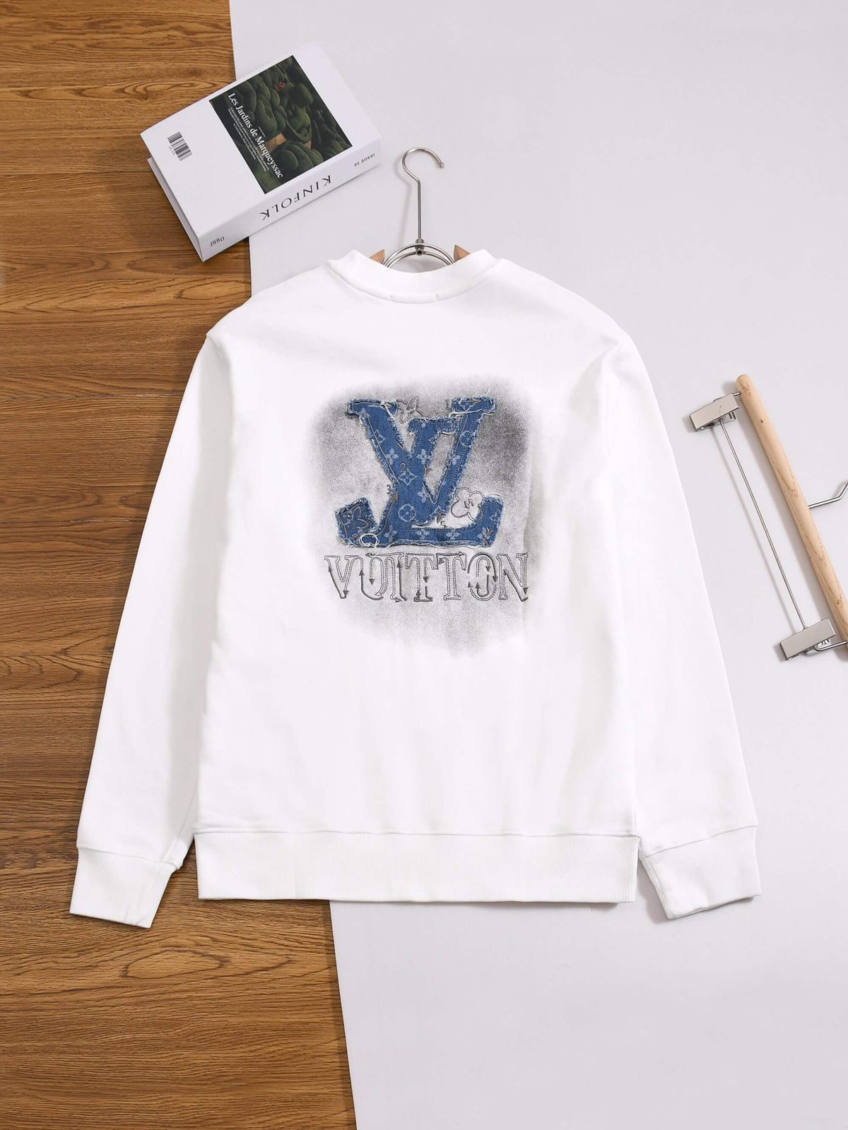 Distressed Embroidered Sweatshirt