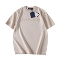 Letter Jacquard Mesh Knit T-Shirt